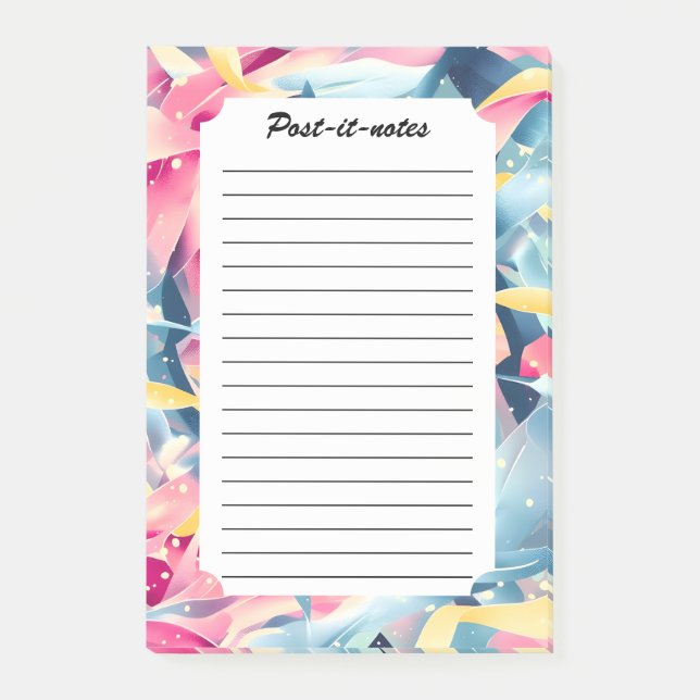 Notas Post-it® Vintage Pastel Ribbon Breeze Ballet (Anverso)