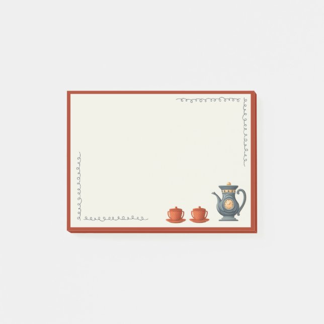 Notas Post-it® Vintage Vibe Tea Set (Anverso)