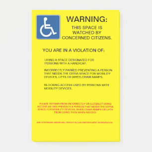 NOTAS POST-IT® VIOLACIÓN HANDICAP