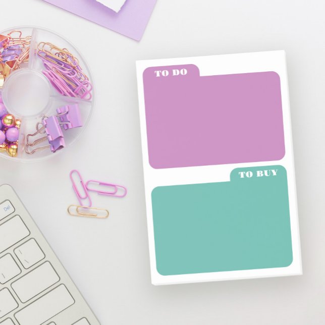 Notas Post-it® Violet & Opal Green To Do & To Buy (Subido por el creador)