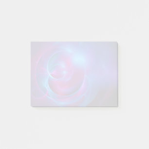 Notas Post-it® Violeta azul y fractal cósmico rosa