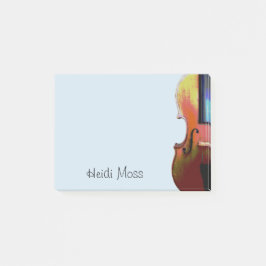 Notas Post-it® Violín de instrumentos musicales personalizado