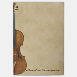 Notas Post-it® Violín en nombre del personalizable de la mirada
