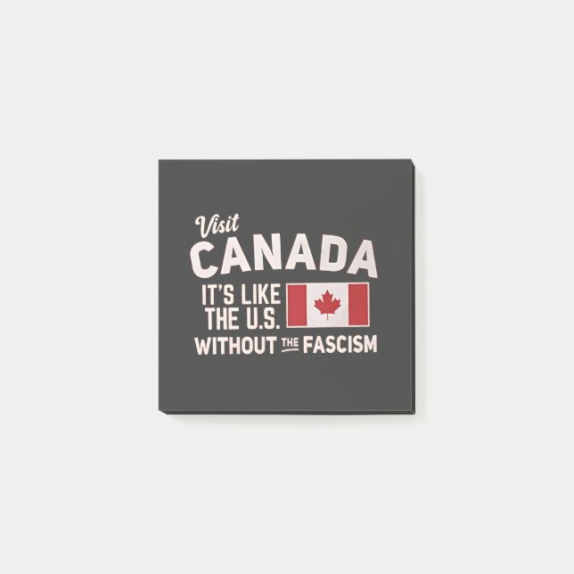 Notas Post-it® Visita Canadá, es como Estados Unidos pero sin fas (Anverso)