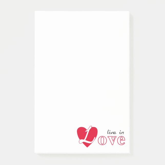 Notas Post-it® Vivir enamorado (Anverso)