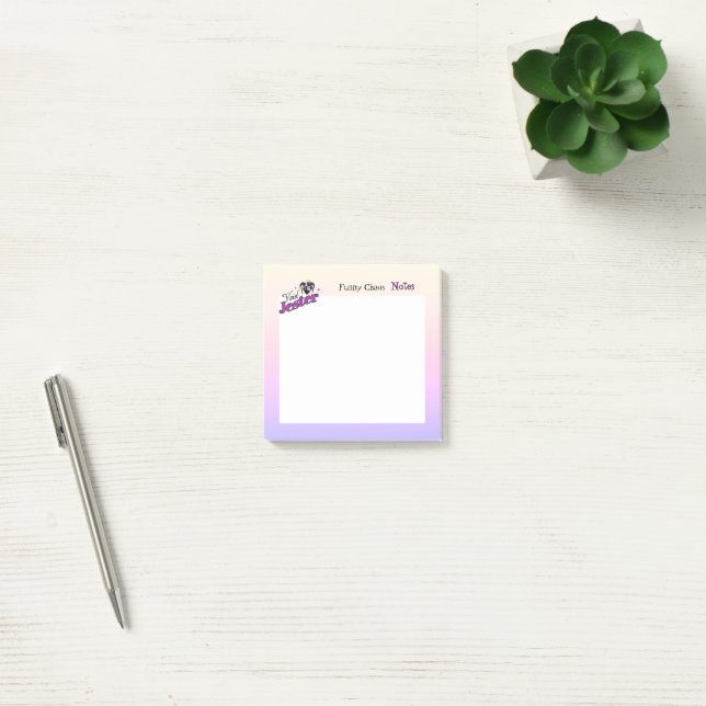 Notas Post-it® Void Jester Club – Bufón del Caos Sonriente (Oficina)