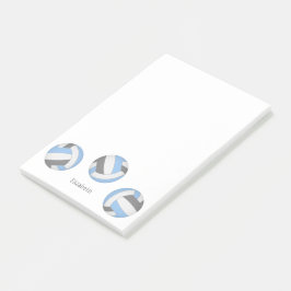 Notas Post-it® voleibol personalizado azul claro