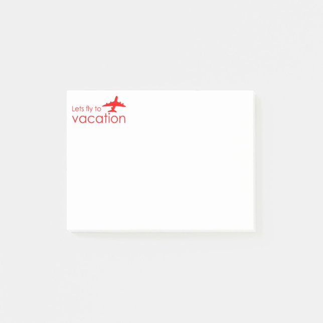 Notas Post-it® Volemos a las vacaciones (Anverso)