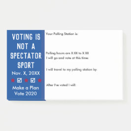 Notas Post-it® Votar no es un recordatorio de voto deportivo de e