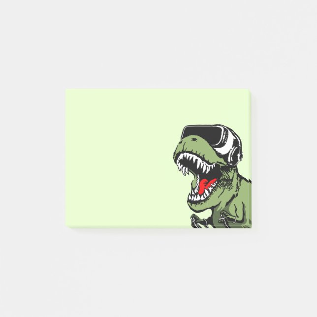 Notas Post-it® VR T-rex (Anverso)