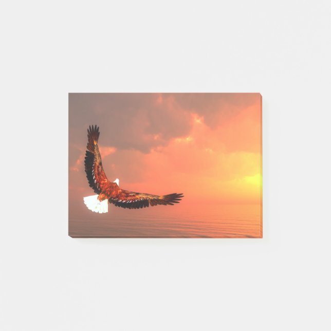 Notas Post-it® Vuelo del águila calva (Anverso)