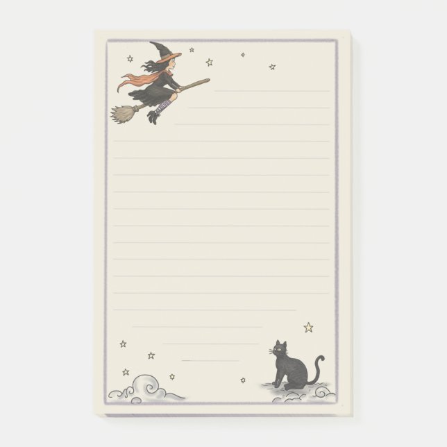 Notas Post-it® Vuelo encantado rayado 4" x 6"  (Anverso)