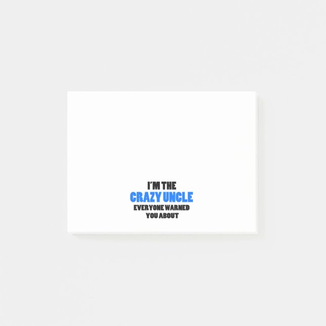 Notas Post-it® Warned About de tío You Were loco (Anverso)