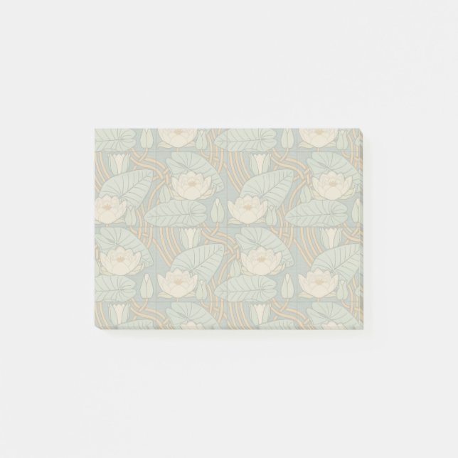 Notas Post-it® Water Lilies Lily Naturaleza Art Nouveau (Anverso)