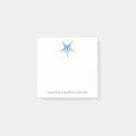 Notas Post-it® Watercolor Blue Starfish