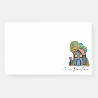 Notas Post-it® Watercolor Cute Hogar Sweet Home Art