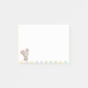 Notas Post-it® Watercolor Cute Pequeño Ratón Personalizado Animal