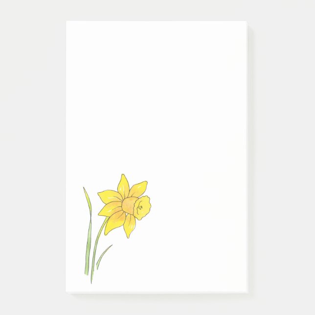 Notas Post-it® Watercolor Daffodil (Anverso)