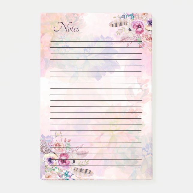 Notas Post-it® Watercolor Lin Notes Post-it Pad (Anverso)