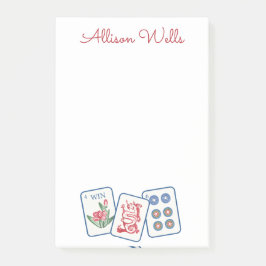 Notas Post-it® Watercolor Mahjong Tiles personalizado