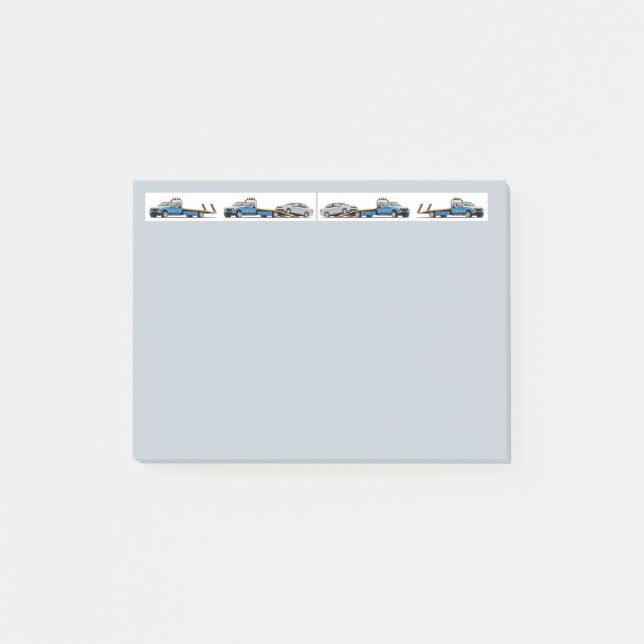 Notas Post-it® Watercolor Tow Truck Towing Business (Anverso)
