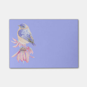Notas Post-it® WatercolorEastern Bluebird Blue Bird Art