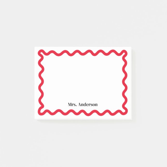 Notas Post-it® Wavy Simple Stationery (Anverso)