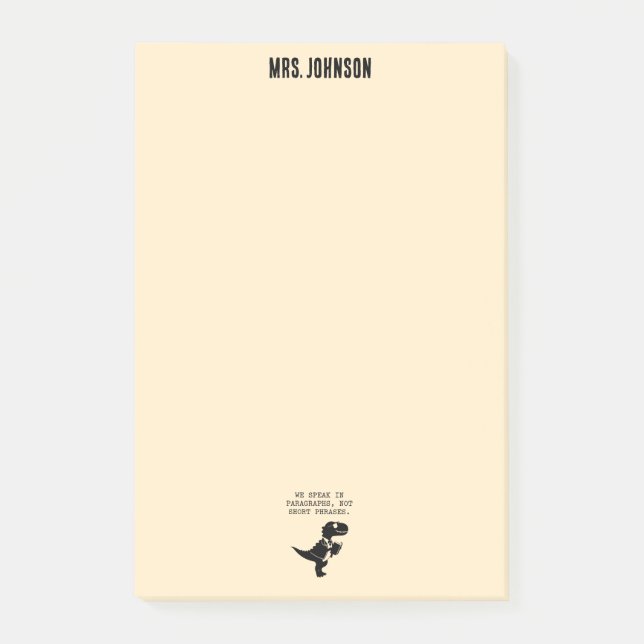 Notas Post-it® We Speak In Paragraphs Not Short Phrases (Anverso)