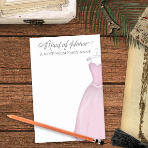 Notas Post-it® Wedding Maid of Honor Elegant Vintage Dress