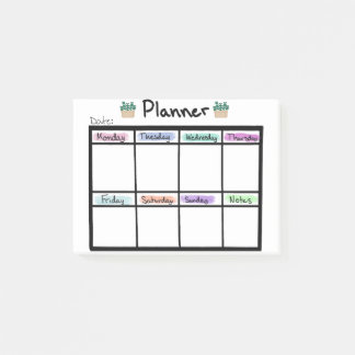 Notas Post-it® Weekly Planner Post it Notes