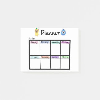 Notas Post-it® Weekly Planner Post it Notes