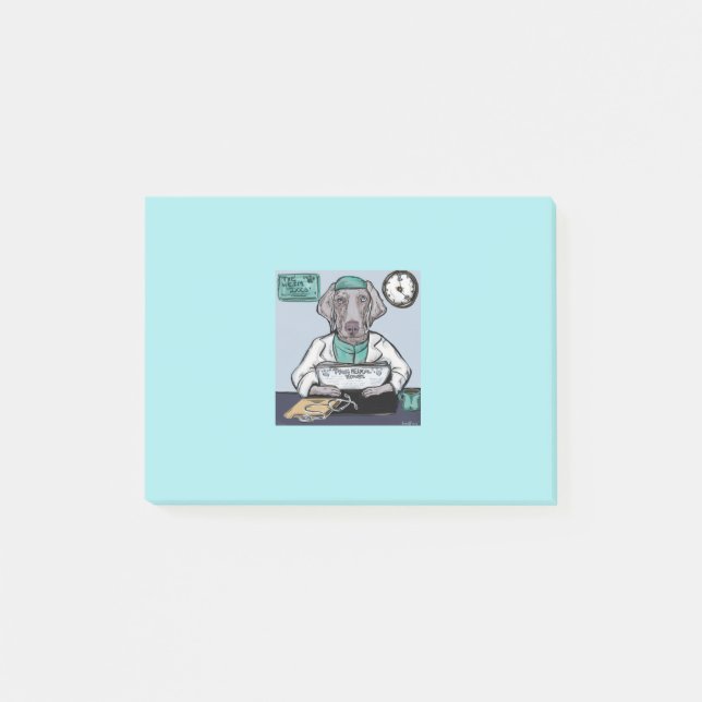 Notas Post-it® Weimaraner (Anverso)