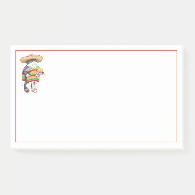 Notas Post-it® WENDELITO CAT 10"X6" Post It Notes (Anverso)