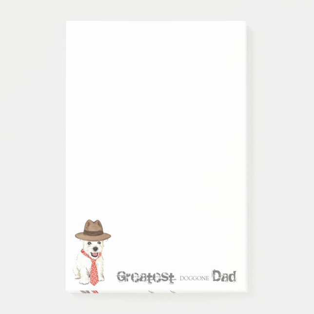 Notas Post-it® Westie Dad (Anverso)