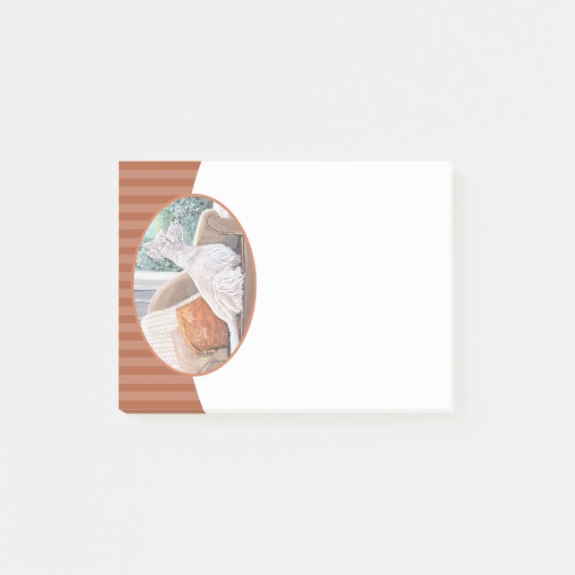 Notas Post-it® Westie Mirando hacia fuera una ventana (Anverso)