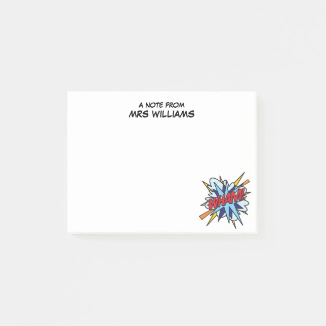 Notas Post-it® WHAM Diversión personalizada moderna simple (Anverso)