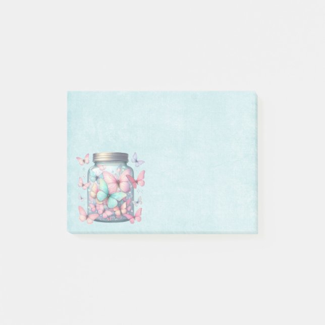 Notas Post-it® Whimsical Butterflies in a Jar (Anverso)