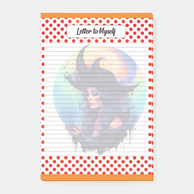 Notas Post-it® Whimsical Halloween - Carta temática a sí mismo (Anverso)