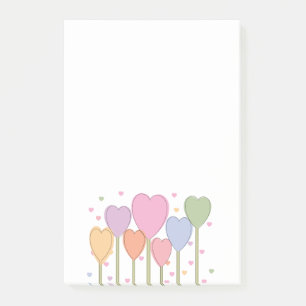 Notas Post-it® Whimsical Heart Lollipops