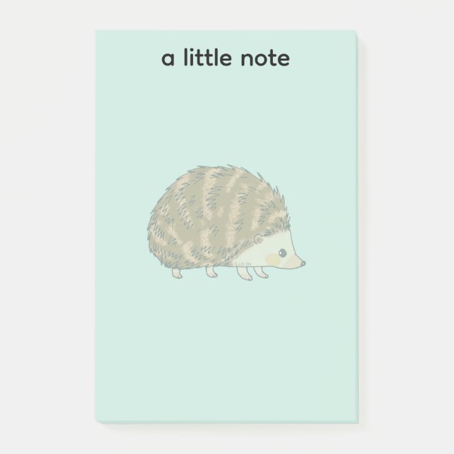 Notas Post-it® Whimsical Hedgehog - Animal Cuaderno de Woodland (Anverso)