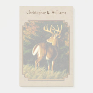 Notas Post-it® Whitetail Buck Deer Hunting Tan