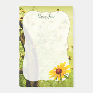 Notas Post-it® Wildflowers - fotografía floral Negro-observada d