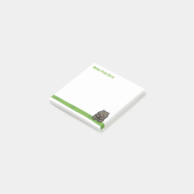 Notas Post-it® Wildlife Wombat Post-It Notes (En perspectiva)