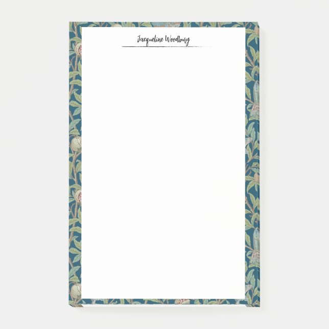 Notas Post-it® William Morris "Bird and Pomegranate" Stationery (Anverso)