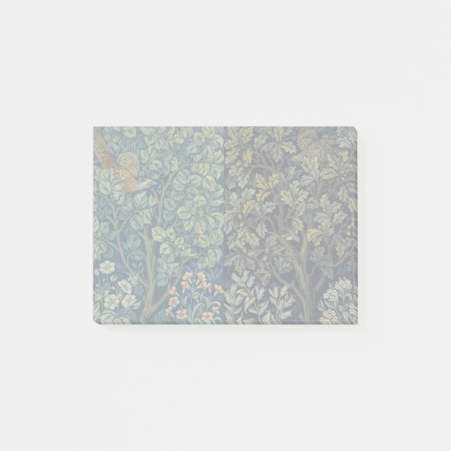 Notas Post-it® William Morris Faisán Árbol Flor (Anverso)