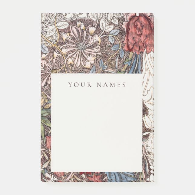 NOTAS POST-IT: WILLIAM MORRIS HONEYSUCKLE + TULIP (Anverso)