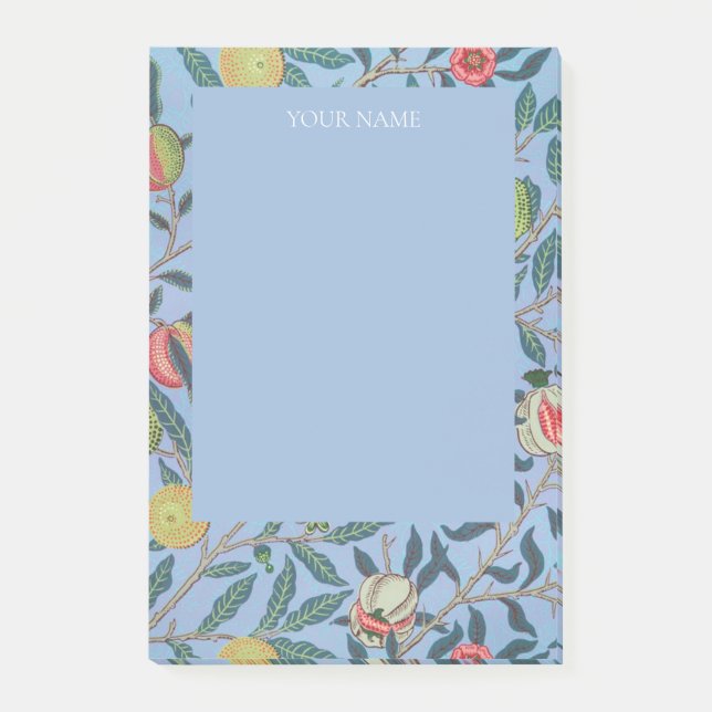 NOTAS POST-IT: WILLIAM MORRIS "POMEGRANADOS AZULES (Anverso)