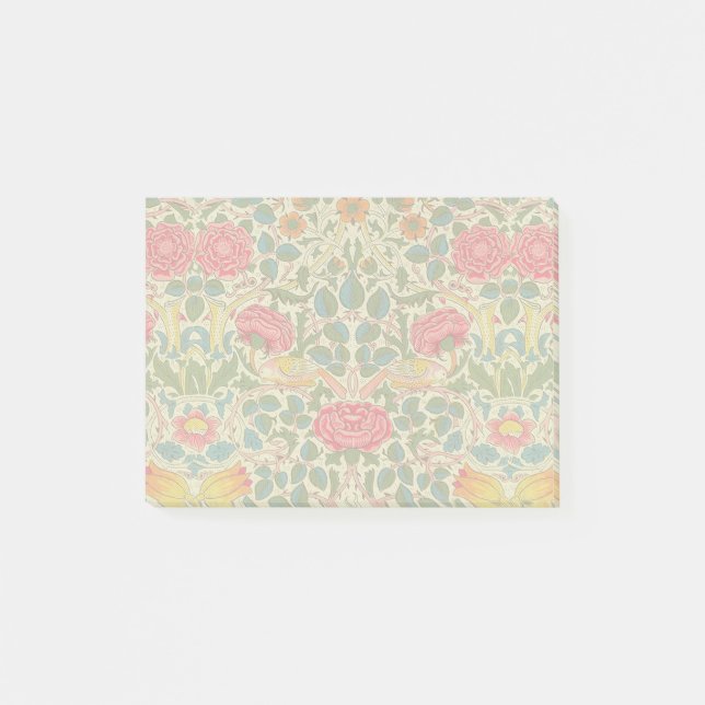 Notas Post-it® William Morris Rosa Floral Chintz Pink (Anverso)