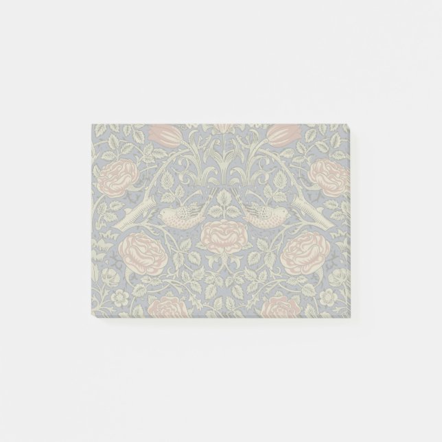 Notas Post-it® William Morris Tudor Rosa Wallpaper (Anverso)