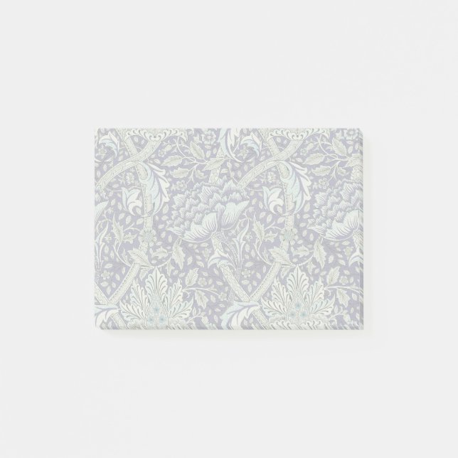 Notas Post-it® William Morris Windrush patrón floral azul (Anverso)
